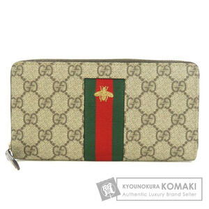 Gucci Bee Motif GG Sherry Long Wallet coin purse